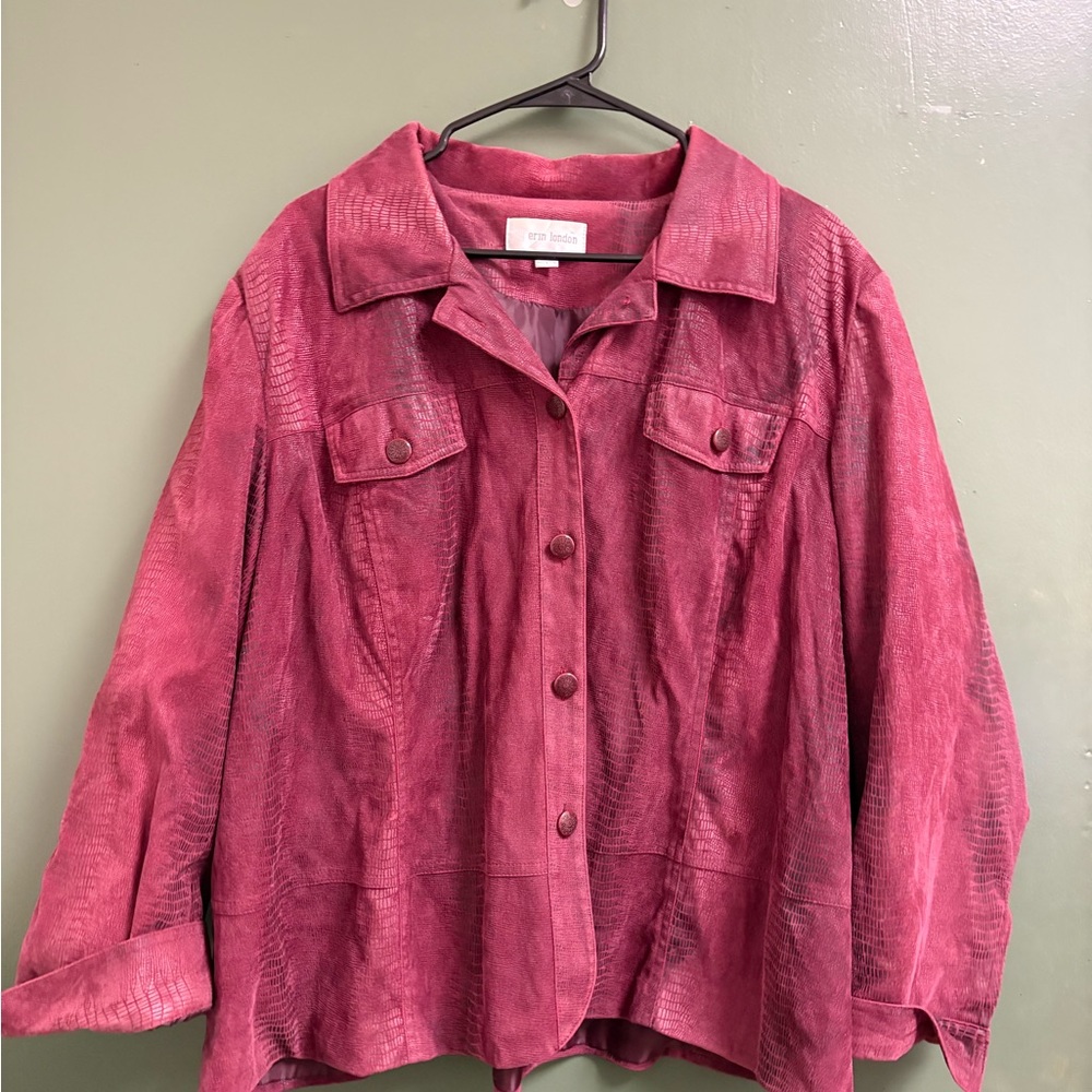 Red Button-Up Jacket